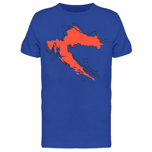 Croatia Map Icon T-Shirt Men -Image by Shutterstock, Male Large