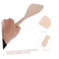 thumbnail image 4 of Espátulas de madera para cocinar, espátulas de madera de haya sin revestimiento de 13 pulgadas para freír, espátula plana antirayaduras para sartén y wok, 4 of 5
