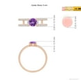 thumbnail image 4 of ANGARA Natural Amethyst Parallel Split Shank Ring with Accents in 14K Rose Gold for Women (Size-5mm) | February Birthstone, Birthday, Anniversary, Jewelry Gift for Women | Natural Amethyst Ring, 4 of 9