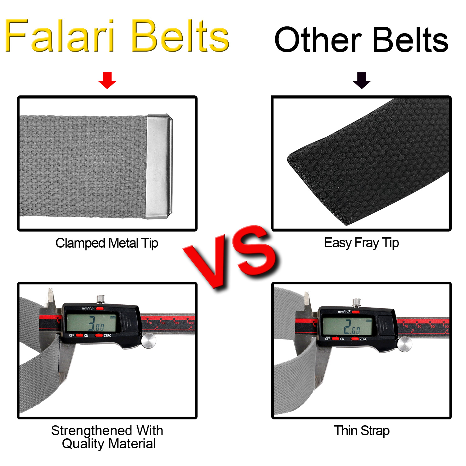 Falari Canvas Web Belt with Double D-Ring Buckle photo 7