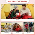 thumbnail image 3 of Zimtown Cold Weather Rectangular Sleeping Bag - Lightweight Camping Essential with Storage Bag, Use for  42-68 ℉, Red, 3 of 8