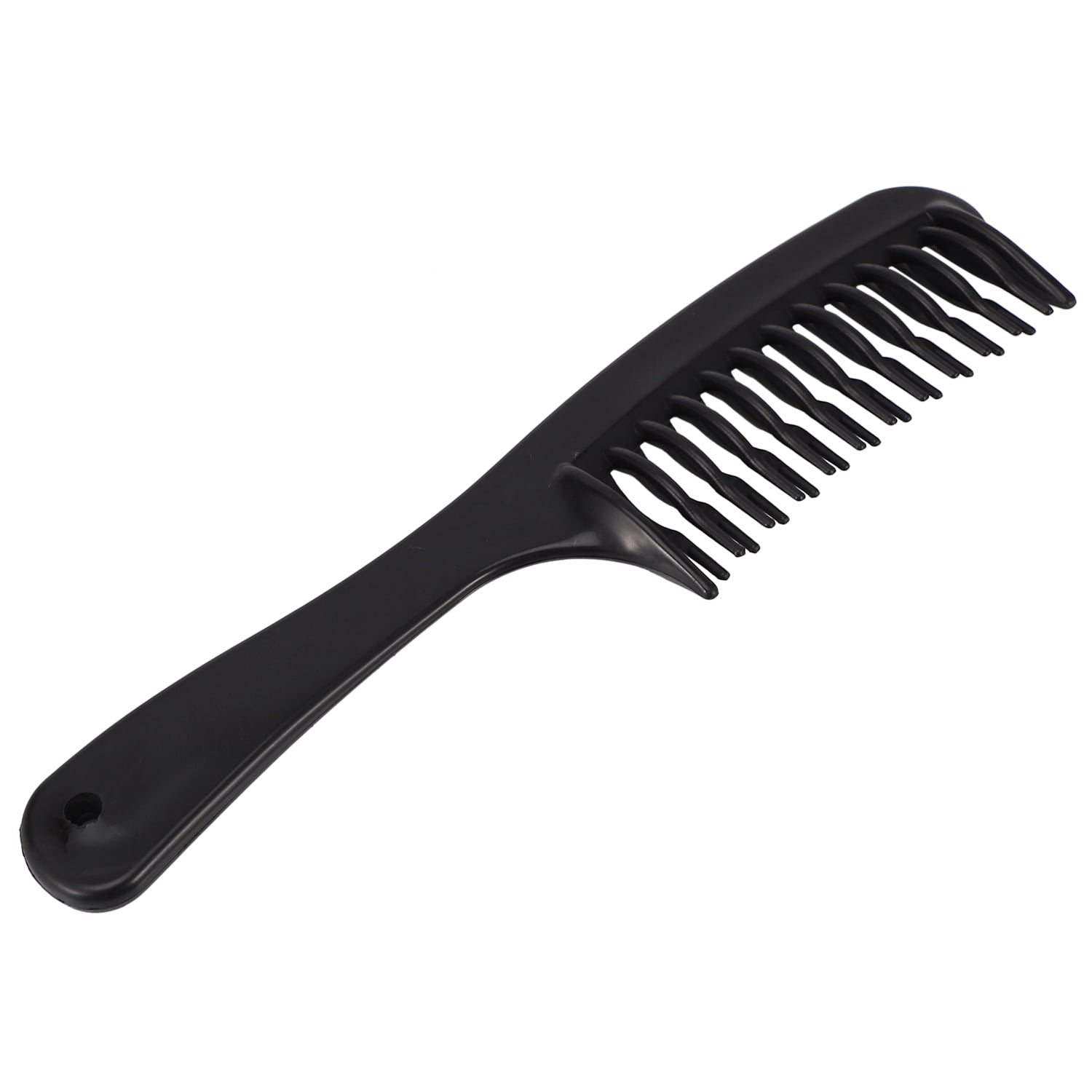 Black Double Row Tooth Detangler Hair Comb Shampoo Comb with Handle for ...