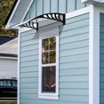 thumbnail image 5 of Gundir 40x32in Transparent Board & Black Bracket Awnings Eaves Canopy for Door & Window Rain Sun Cover, Aluminum Frame, 1 Pack, 5 of 7