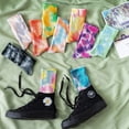 thumbnail image 5 of 4 pairs of Multicolor Tie-dye Tube Socks Street Trend High-top Fashion Trendy SocksC, 5 of 9