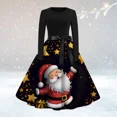 thumbnail image 1 of Disfraz de Cosplay de Navidad para mujer, vestido de princesa de manga larga, vestido de Festival Vintage, vestido Rockabilly, bata de fiesta, 1 of 5