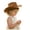 Brown, variant on Kids Fashion Cowboy Hats Western Stitching Lightweight Faux Suede Vintage Party Costume Hat for Boys Girls Pink