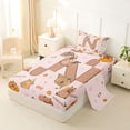 thumbnail image 2 of Erosebridal Capybara Stars Kid Twin Sheet Sets, Brown Letter N Bedding, 3-Piece, 2 of 5