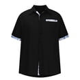 thumbnail image 5 of Vetsdori Mens Short Sleeve Shirts Polo Button down Dress Shirts Pockets Collar Summer Gift for Husband Floral Camisas de Hombre Casual T-Shirts for Men Cotton Linen, 5 of 6