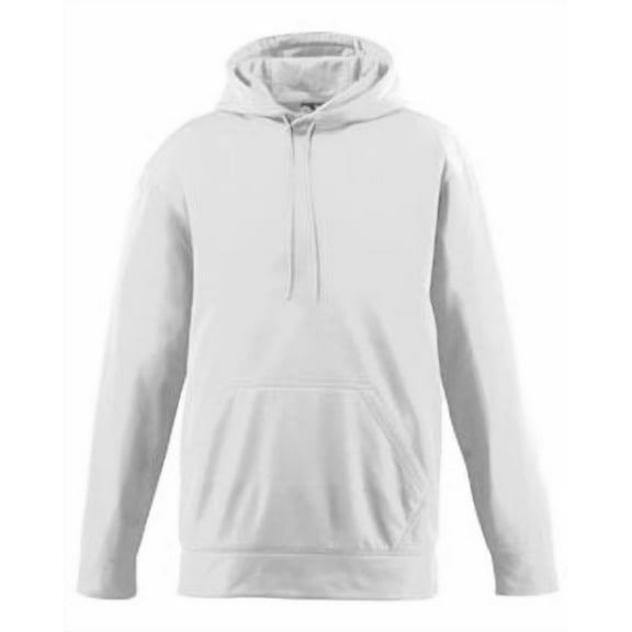 Youth Wicking Fleece Hooded Sweatshirt - White - S