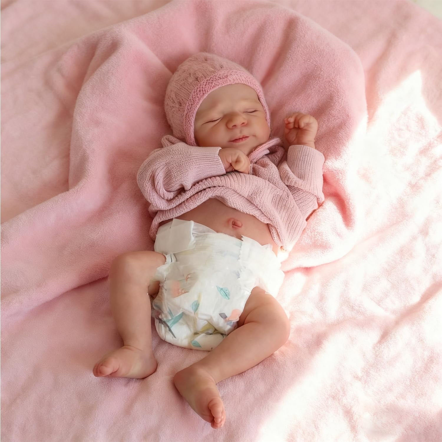 18 inch Reborn Baby Dolls Silicone Full Body Realistic Baby Doll Newborn Girl, Full Silicone Babys Doll Lifelike, Real Life Reborn Dolls Washable, Anatomically Correct Girl
