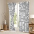 thumbnail image 3 of Castle Fairy Teens Adults Hippie Tribal Geometric Black Out Curtains,Bohemian Abstract Geometric Curtains Pack of 2 (42x63 Each),Boho Theme Bedroom Curtains,Luxury Bedroom Decor, 3 of 6