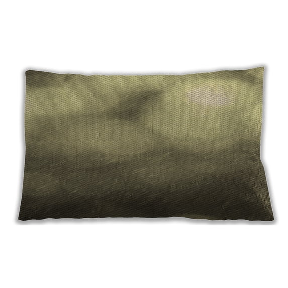 Ahgly Company Patterned Outdoor Rectangular Metallic Gold Lumbar Throw Pillow, 13 inch by 19 inch