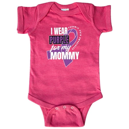 

Inktastic Chronic Pain I Wear Purple For My Mommy Gift Baby Boy or Baby Girl Bodysuit