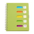 thumbnail image 1 of FELTECHELECTR Cuadernos de espiral lateral, gruesos, para estudiantes, papelería para diario, viajes (tamaño mediano A5, verde), 1 of 7