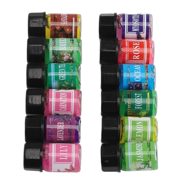 Juego de Aceites Esenciales ANGGREK 12 Piezas 3 ml Aromaterapia