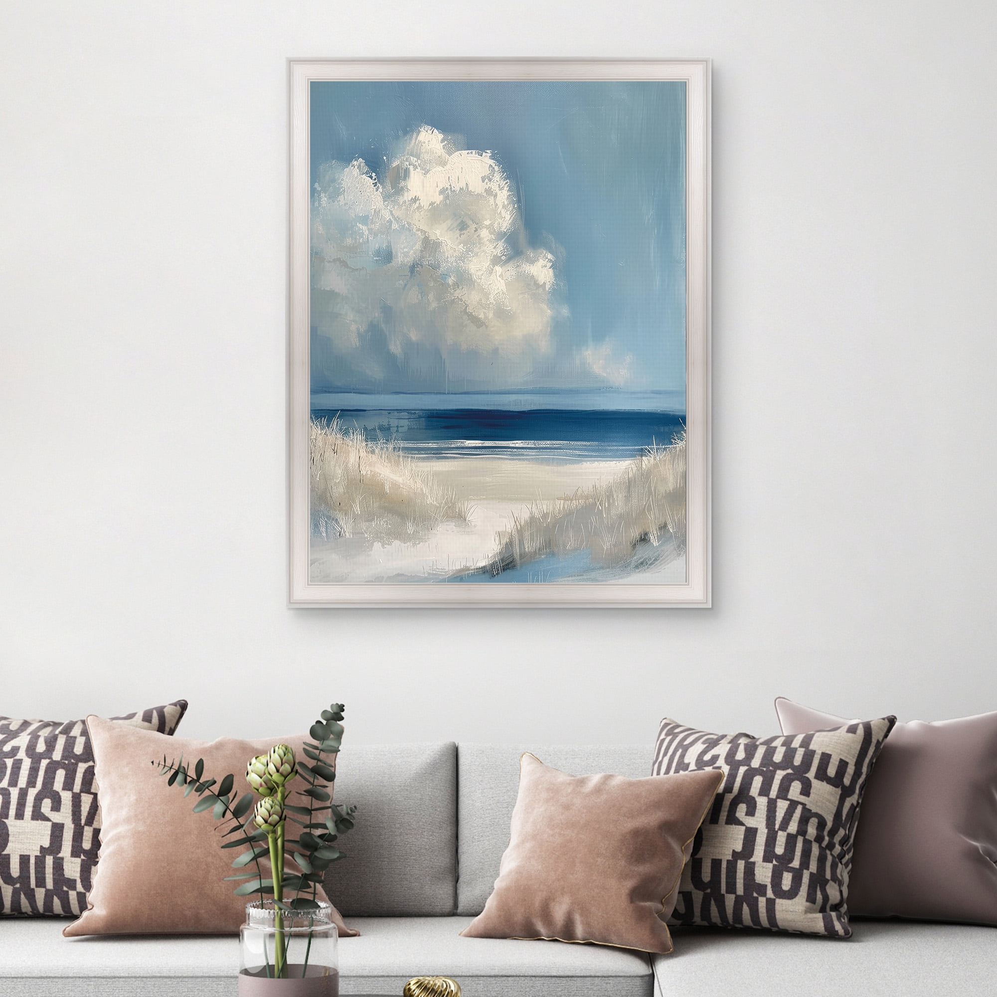Dark Waters Ahead Framed Canvas