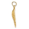 thumbnail image 2 of 14K Yellow Gold Texture and Polished Finish Oyster Shell Charm Pendant, 2 of 2