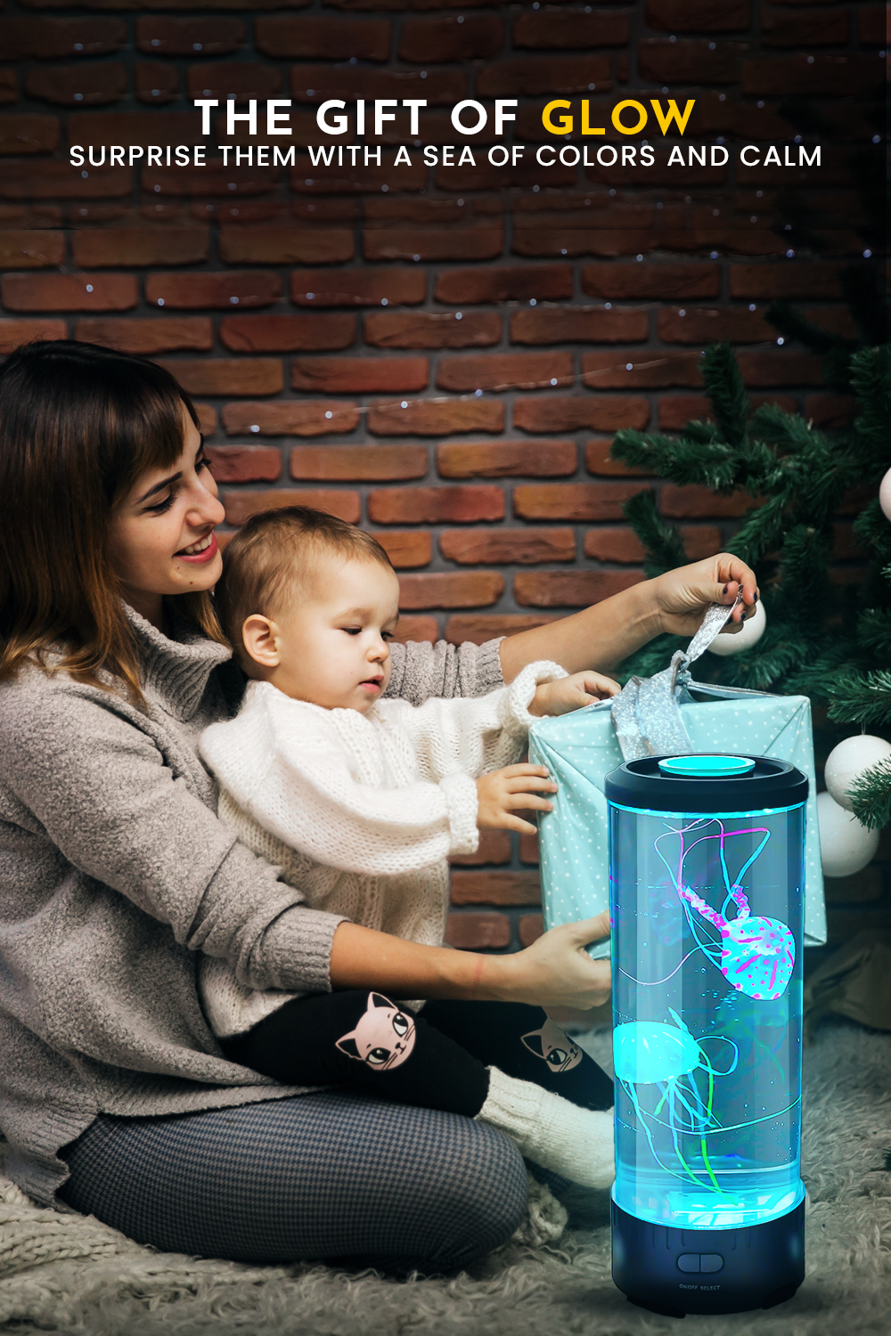 Brewish Jellyfish Lamp with 20W Bluetooth Speaker, 16 Color Changing Mode Aquarium Night Light, Sensory Lights for Autistic Children