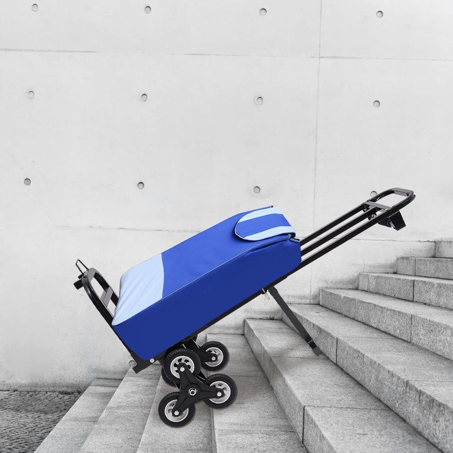 Stair Climbing Cart, 460 lbs Heavy Duty Folding Hand Truck with 6 Wheels, Adjustable Handle Dolly Cart for Stairs