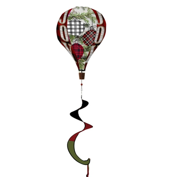 Briarwood Lane Christmas Hot Air Balloon Wind Twister 54x12 Patterned Ornaments For Christmas Balloon