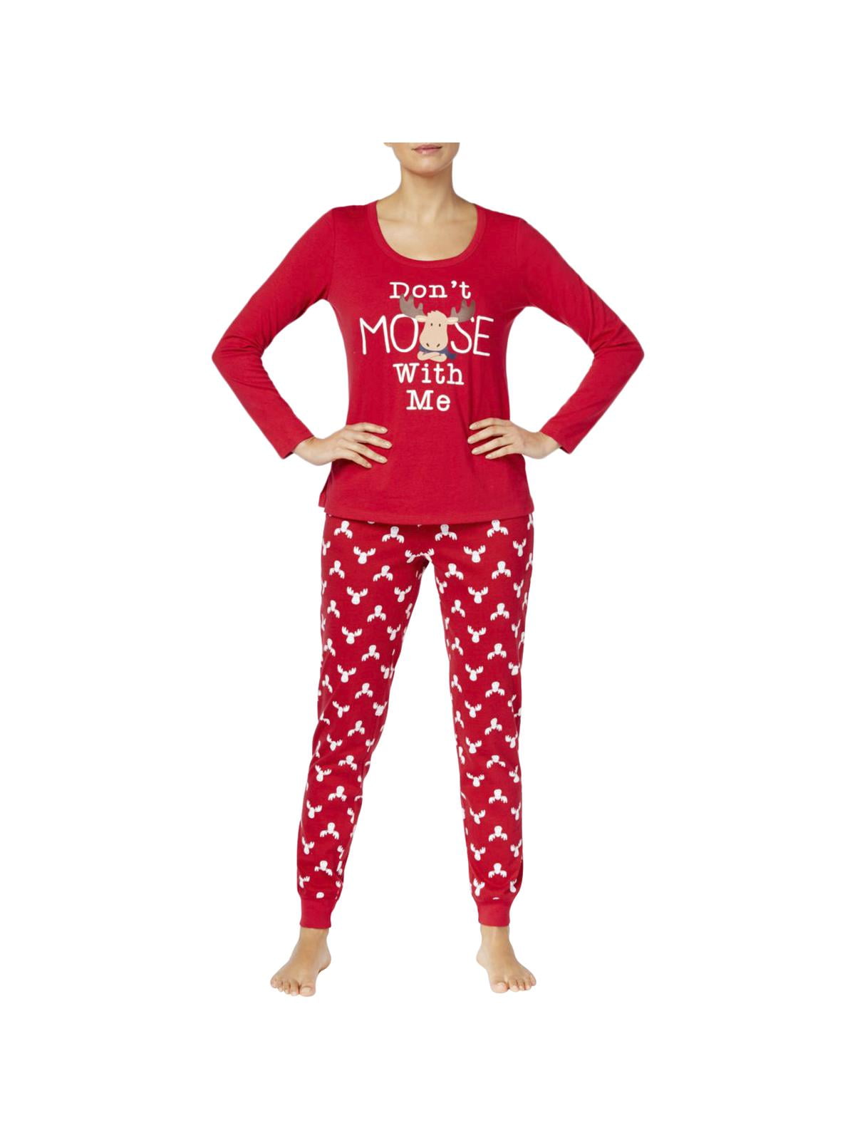 Family PJs Womens Don't Moose With Me Graphic Pants Pajama Set