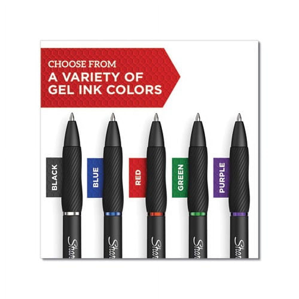 S-Gel Retractable Gel Pen Medium 0.7 mm, Black Ink, Black Barrel, 36/Pack