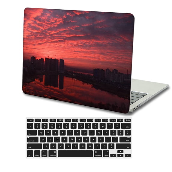 KSK KAISHEK Hard Shell Cover for MacBook Pro 15 inchs 2016 2017 2018 2019 A1707&A1990 + Black Keyboard Cover, Red series 0166