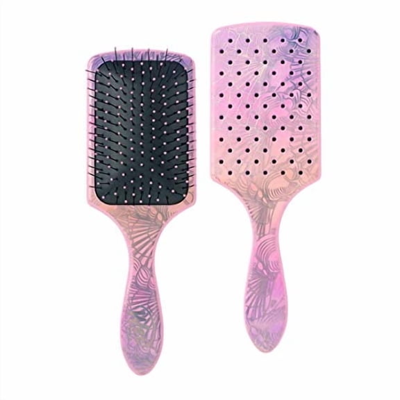 Wet Brush Hair Paddle, AquaVent Design for Faster Drainage Plus Covers Larger Surface Area, Sea Shells