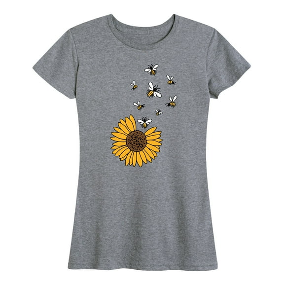 Instant Message - Sunflower Bees - Women's Short Sleeve Graphic T-Shirt