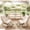 Beige-4 Piece, variant on Tappio Rocking Papasan Chair with Adjustable Footrest, Outdoor Egg Rocking Chair with Thick Cushion and Steel Frame, Oversized Papasan Lounge Rocker for Garden, Porch, Living Room, Beige