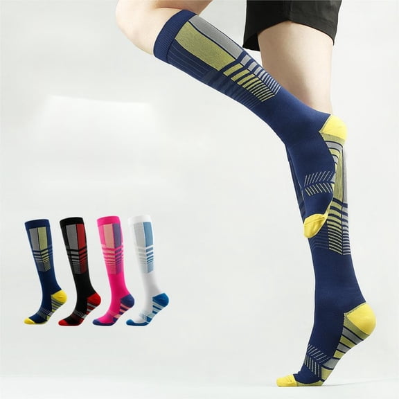 LYMAYTER 1PC Women Compression Socks High-top Ankle Support Socks Breathable Running Calf Socks S-XL