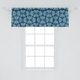 thumbnail image 2 of Ambesonne Retro Valance Pack of 2, Abstract Victorian Ornaments, 54"X18", Dark Sky Blue and Pale Tan, 2 of 4