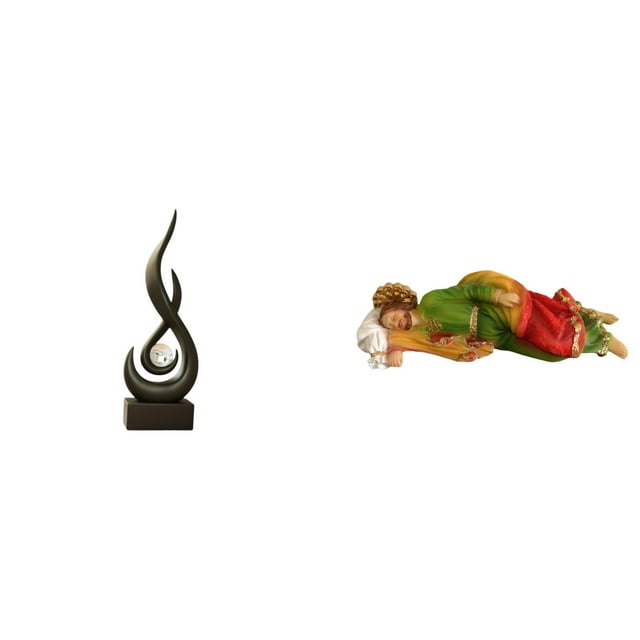 Escultura De Resina De Joseph Con La Llama Radiante. Figura De Arte Moderno Para Exhibir En La Sala De Estar O El Escritorio. Adorno Decorativo De Mesa.