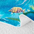thumbnail image 5 of Manfei Cartoon Animals Twin Quilt Set,Ocean Themed Art Twin Coverlet Set,Blue,2pcs, 5 of 7