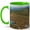 Green, variant on Mountain Reforestation Coffee Mug, Tree Planting Landscape Nature Design, 11 oz Ceramic Cup