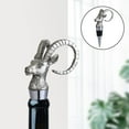 thumbnail image 3 of Tapón de botella animal Decoración Tapones giratorios universales Tapón de sellado Accesorios Aleación de zinc Barware para ies GacelaTopperPlata BLESIY Tapón de botella de vino, 3 of 7