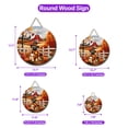 thumbnail image 5 of Thanksgiving Pug Pilgrim Grateful, Thankful, Blessed Fall Welcome Round Wood Sign Dog Lover Gifts Hanging Wall Home Decor - 00021, 5 of 5