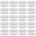 thumbnail image 1 of 20 Pcs 1 Ounce Plastic Jars Containers Round Screw Lids Cosmetic Jars Leak Proof, White Lids, 1 of 4