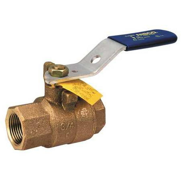 NIBCO Bronze Ball Valve,Inline,FNPT,3/4 in T58570UL 3/4 - Walmart.com ...