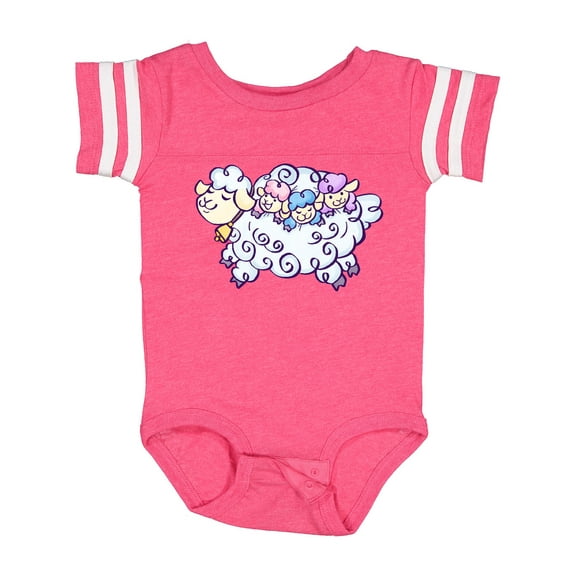 Inktastic Fluffy Sheep Family Boys or Girls Baby Bodysuit
