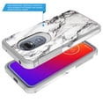 thumbnail image 3 of Moto G7 Play Case, KAESAR Slim Hybrid Dual Layer Shockproof Graphic Fashion Cute Colorful Silicone Skin Cover Armor Case for Motorola Moto G Play 7th Generation (White Marble), 3 of 5