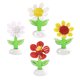 thumbnail image 1 of 4 piezas de figuras de flores de vidrio soplado a mano, adorno de flores, pisapapeles, decoración de mesa, ramo de vidrio para decoración del hogar, 1 of 5
