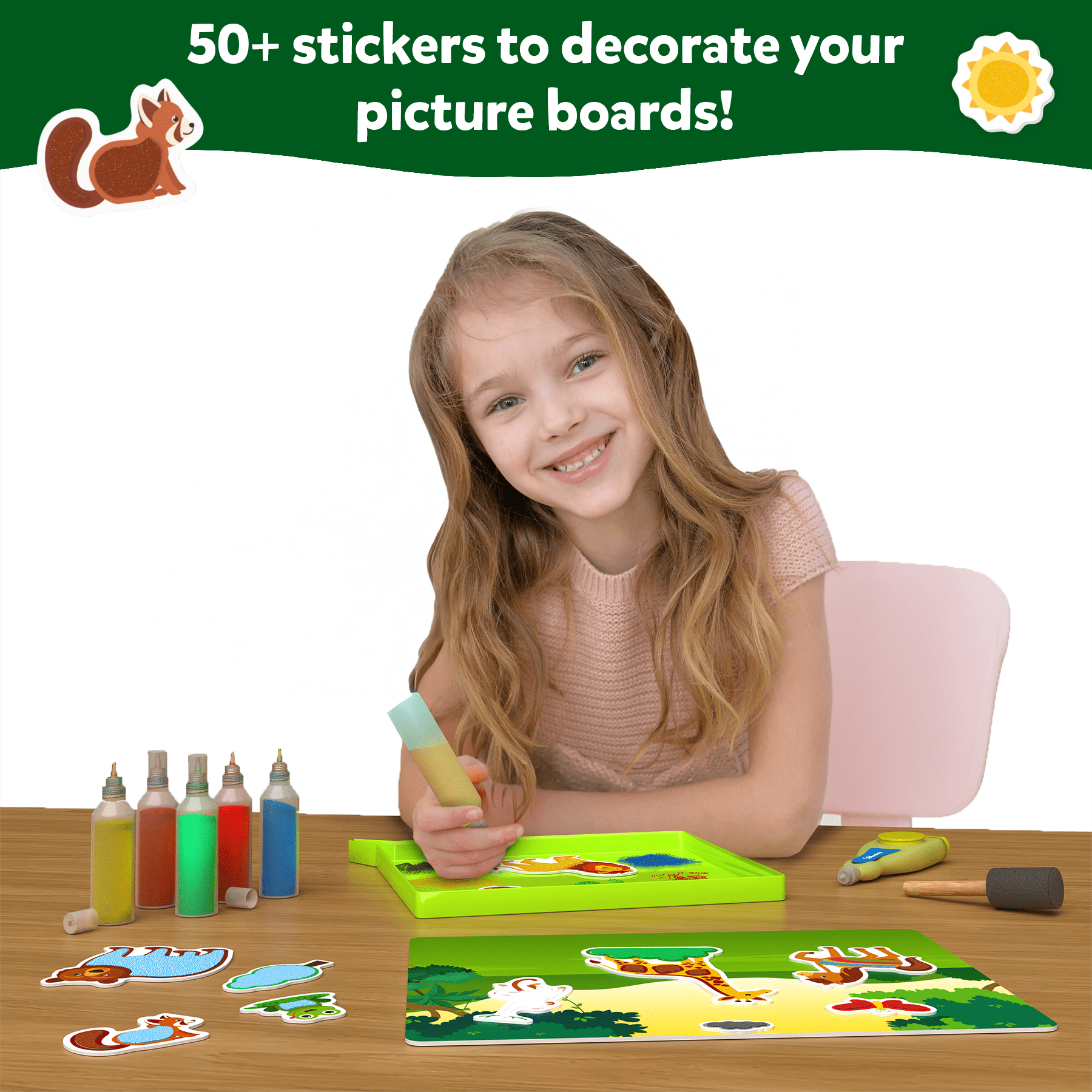 Skillmatics Sand Art Activity - Animals, Creative Craft Kits & Supplies for Kids Ages 4 to 10