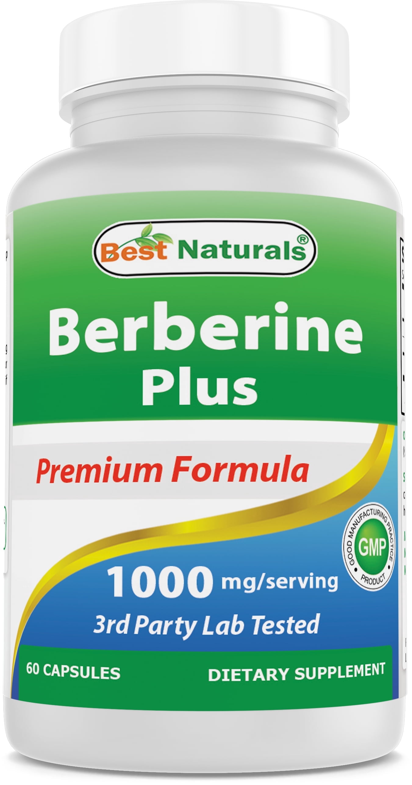 (2 pack) Best Naturals Berberine Plus 1000mg, Non-GMO, 60 Capsules