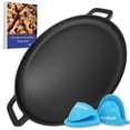 thumbnail image 1 of Sartén para pizza StarBlue de hierro fundido de 16 pulgadas con asas de silicona StarBlue NA, 1 of 7