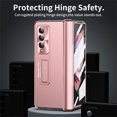 thumbnail image 4 of ELehold Rugged Case for Samsung Galaxy Z Fold 4 7.6 inch Hard PC Soft TPU with Magnetic Hinge Protection Folding Hidden Kickstand Shockproof Full Body Protection,Rosegold, 4 of 7