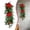Red, variant on 20 Inch Artificial Christmas Teardrop Door Swag, Hanging Greenery Decor With Holly Leaves, Red Berries, Pinecones, Winter Wall Ornament For Front Door Porch Entryway