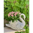 thumbnail image 3 of Urban Designs Swan Cast Stone Planter Garden Decor - Grey, 3 of 3