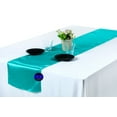 thumbnail image 2 of MDS Pack of 10 Wedding 12 x 108 inch Satin Table Runner for Wedding Banquet Decoration- Teal, 2 of 6