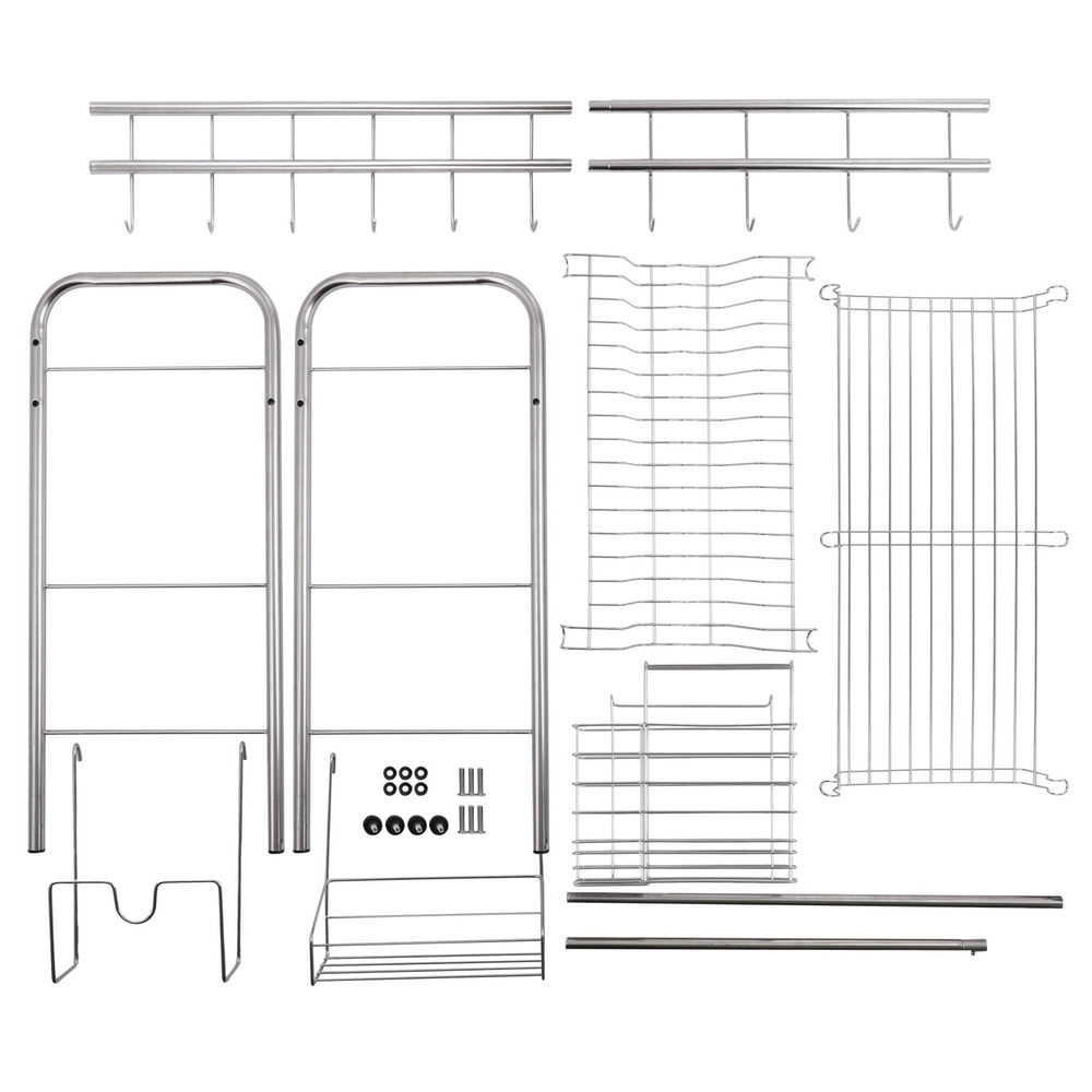 Private Jungle Stainless Steel Single Layer, Inner Length 90cm Kitchen Bowl Rack Shelf,Cutting Board Holder for Kitchen Counter (Silver)